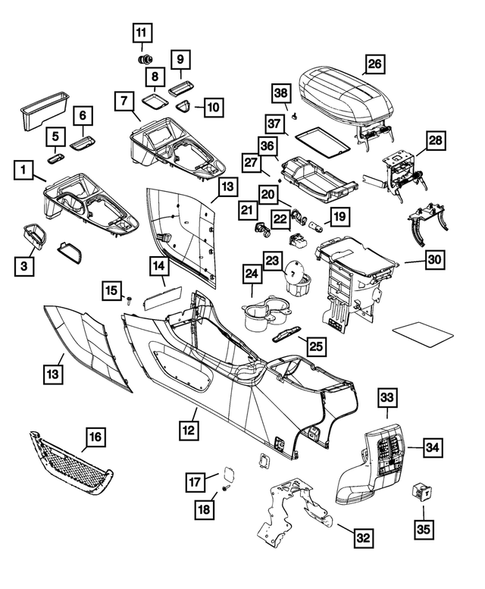 Consoles for 2020 Jeep Cherokee #0