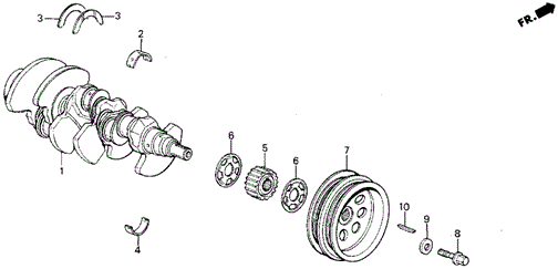 Crankshaft for 1990 Acura Legend #0