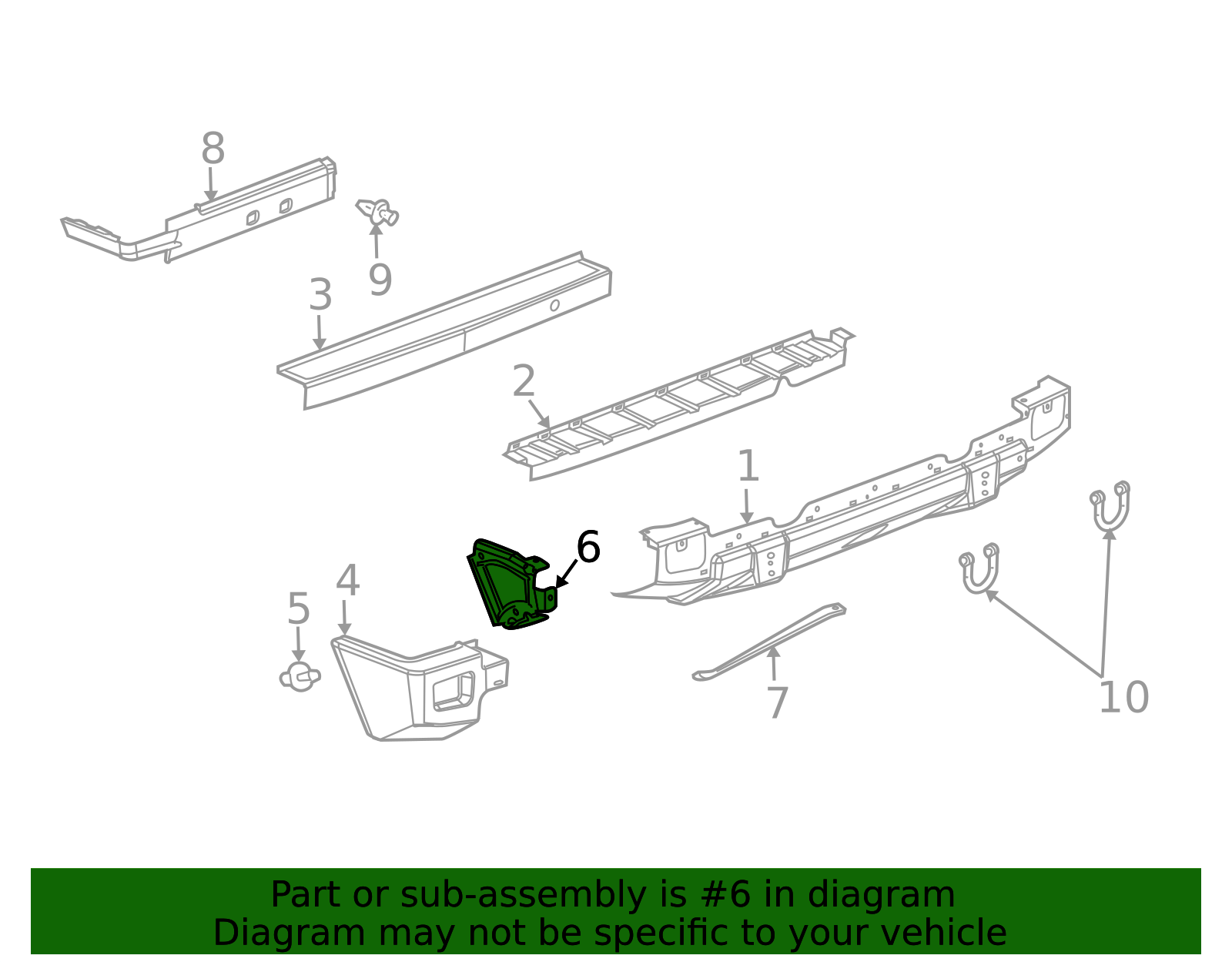 Rear Driver Side Bumper Filler Support 12335669 | OEM Parts Online