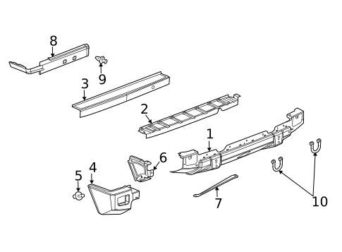 Bumper & Components - Rear for 2008 Hummer H2 #0