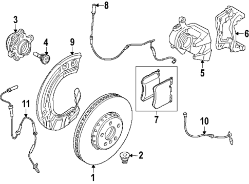 Front Brakes for 2025 BMW X3 #1