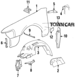 FOVY16005A - Body: Fender for Lincoln: Town Car Image