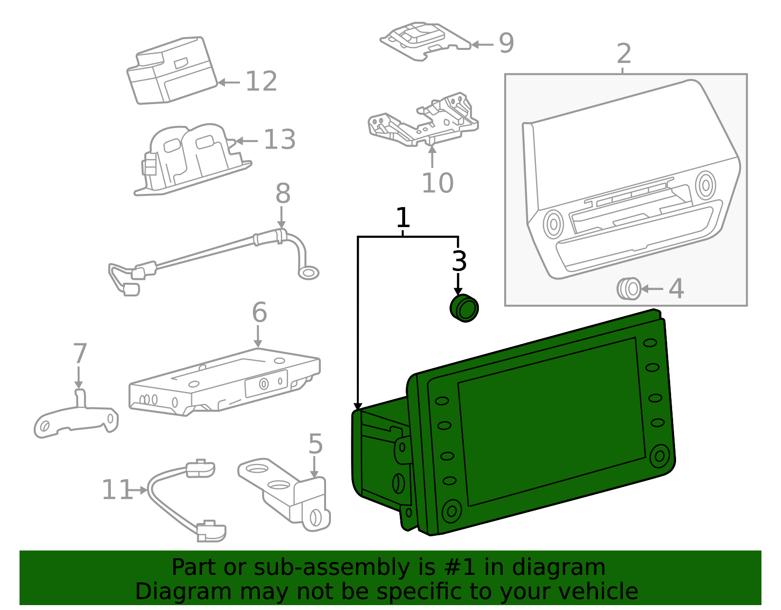 Genuine Official Toyota Display Unit part# 86140-0E340 for 2020-2022 ...