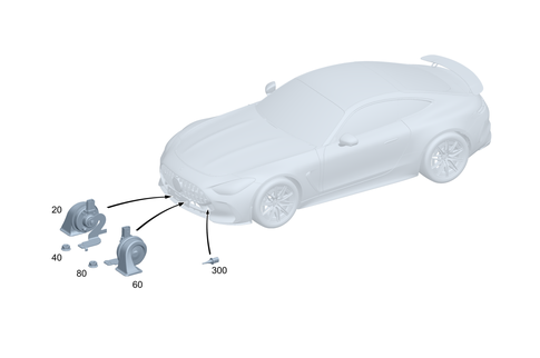 Horn and Outside Temperature Display for 2025 Mercedes-Benz AMG GT 55 #0
