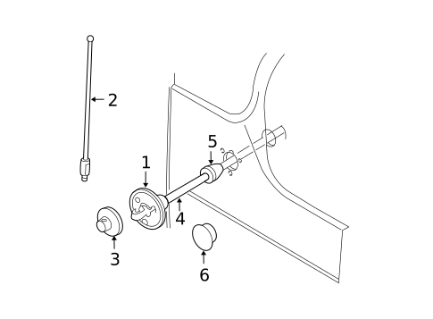 Antenna & Radio for 2001 Jeep Wrangler #0
