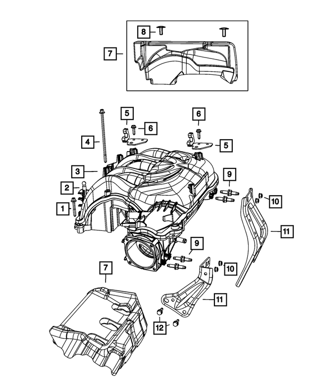 « 6508891AA – 3.6L Gas; Engine : Tête Collerette Hexagonale Boulon, Montage pour Mopar Image »