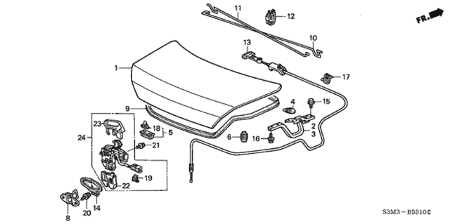 Trunk Lid for 2002 Acura CL #0
