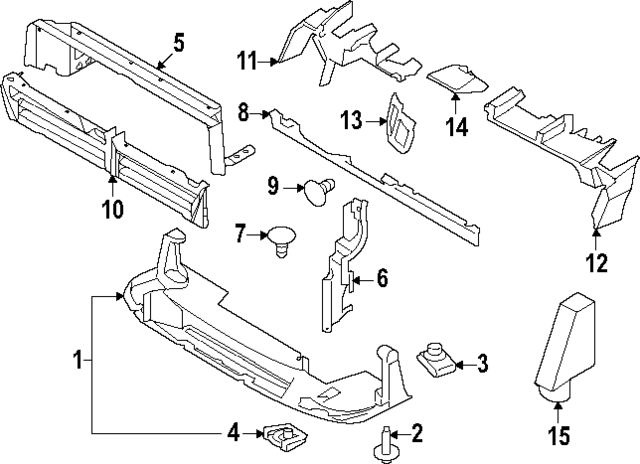 LK4Z8310E - : Radiator Support Air Deflector for Ford: Transit-150, Transit-250, Transit-350, Transit-350 HD Image