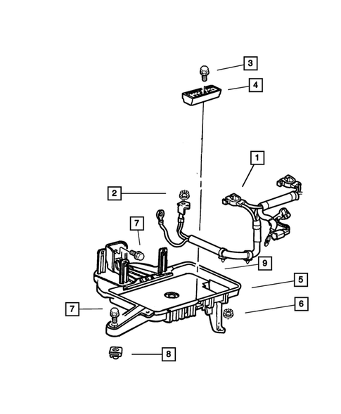 Battery Tray and Cables for 2003 Jeep Grand Cherokee #0