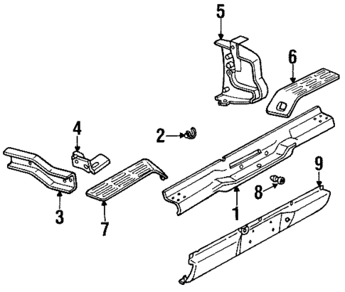Bumper & Components - Rear for 1997 Isuzu Hombre #0