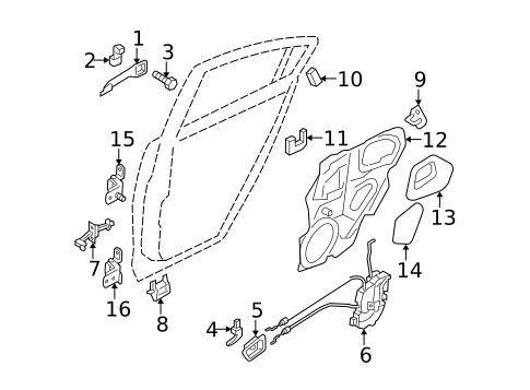 Lock & Hardware for 2006 Mazda 5 #1