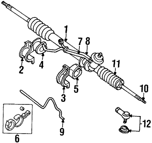 F1CZ3C716A - Steering: Gear Assembly Insulator for Ford: Escort | Mercury: Tracer Image