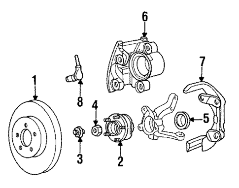 Front Brakes for 1992 Chrysler Imperial #0