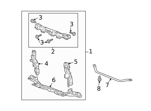 Radiator Support for 2013 Honda Fit #0
