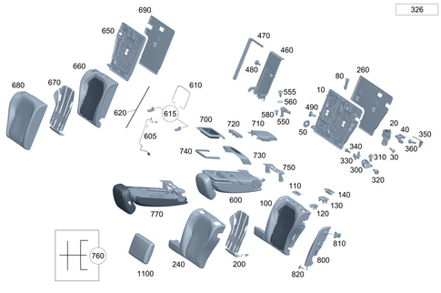 Folding Rear Backrest for 2025 Mercedes-Benz EQE 500 #0