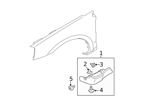 Exterior Trim - Fender for 2006 Mitsubishi Galant #0
