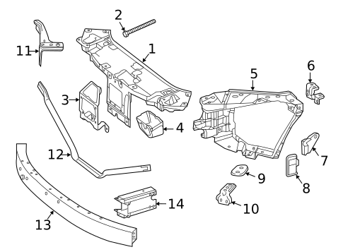 Radiator Support for 2021 Mercedes-Benz S63 AMG #0