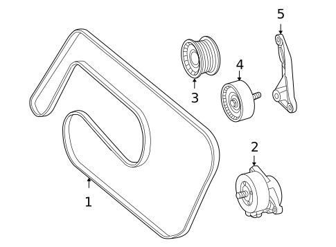 Belts & Pulleys for 2008 Mercedes-Benz SL55 AMG #0