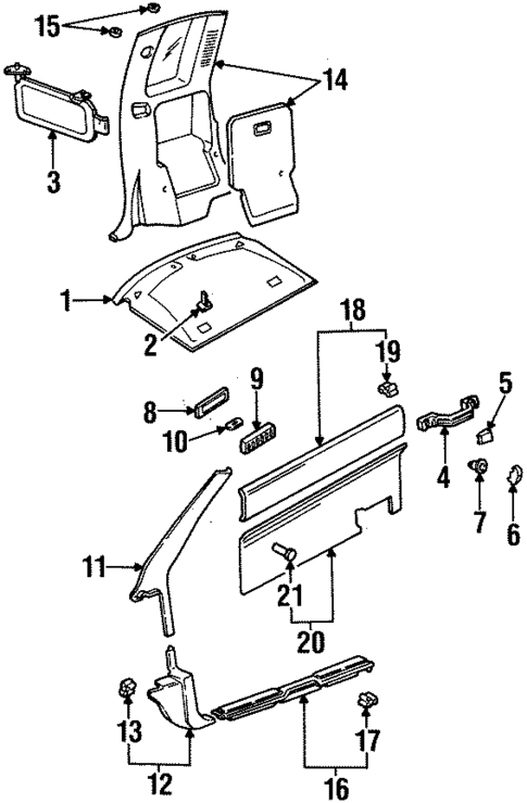 Interior Trim - Cab for 1999 Isuzu Hombre #0