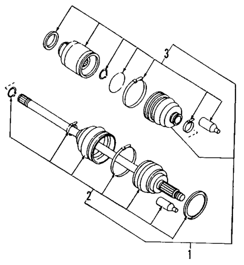 Axle Shafts & Joints for 2005 Saab 9-2X #0
