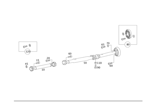 Propeller Shaft for 2007 Mercedes-Benz R 320 #0