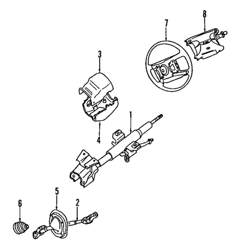 Steering Column for 1994 Mitsubishi Diamante #0