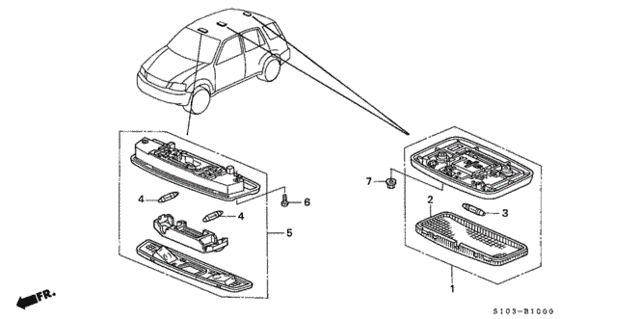 Interior Light for 1997 Honda CR-V #0