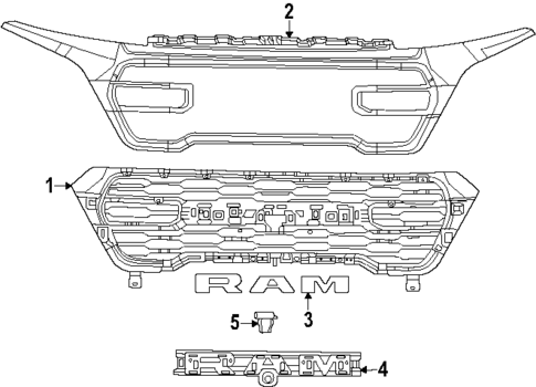 Grille & Components for 2024 Ram ProMaster EV #0