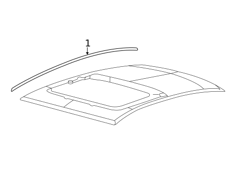 Exterior Trim - Roof for 2010 Lincoln MKZ #0