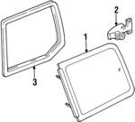 XF5Z12257A22CA - Body: Door Glass for Mercury: Villager Image