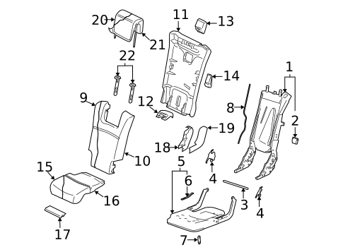 Rear Seat Components for 2006 Volvo XC90 #3