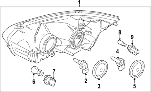 Headlamp Components for 2025 Ford E-Transit #1