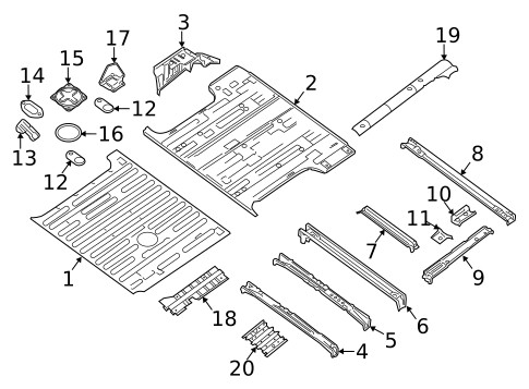 Rear Floor & Rails for 2015 Nissan NV1500 #0