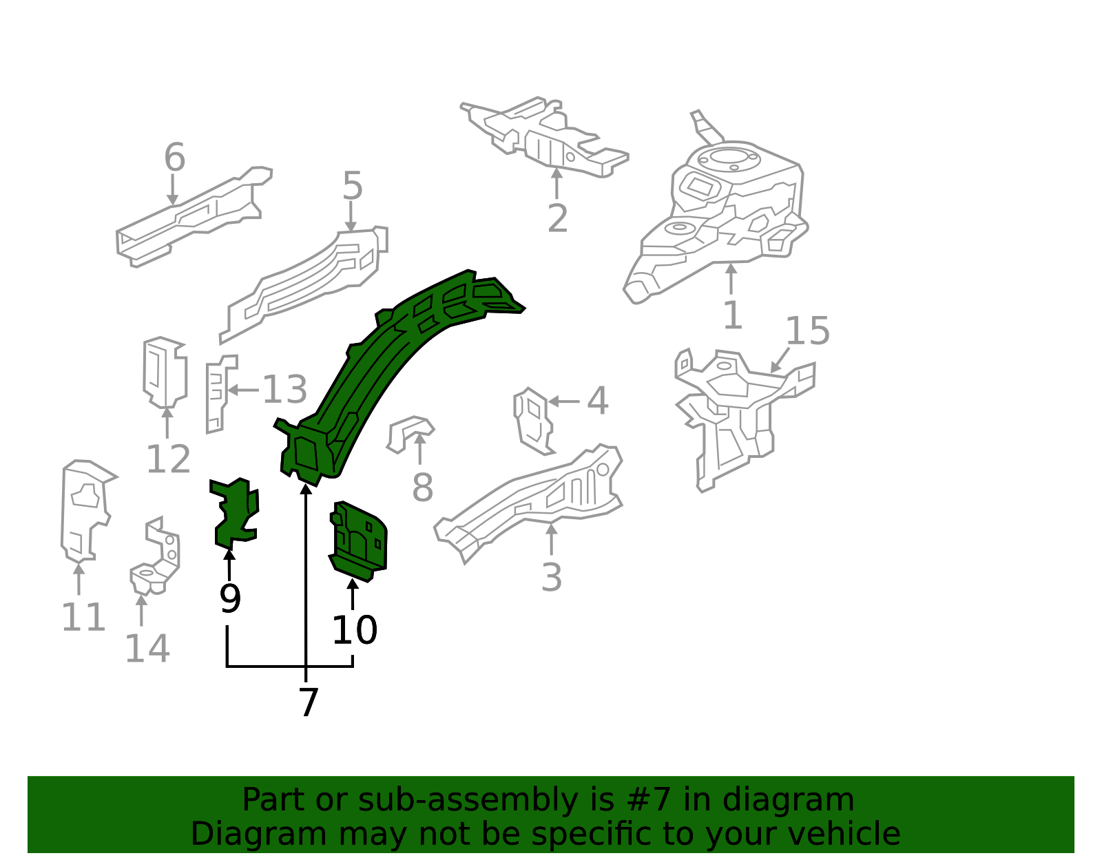 04674-TGG-A00ZZ - Frame Side Member Assembly | Genuine Honda Parts