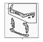 60400TP6A00ZZ - : Radiator Support for Honda: Accord Crosstour, Crosstour Image