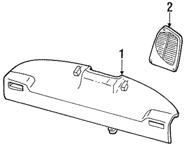 PG21HD5AB - Body: Pkg Tray Trim for Mopar Image