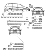 4857565AA - Exterior Ornamentation: Grand Caravan Nameplate for Mopar Image