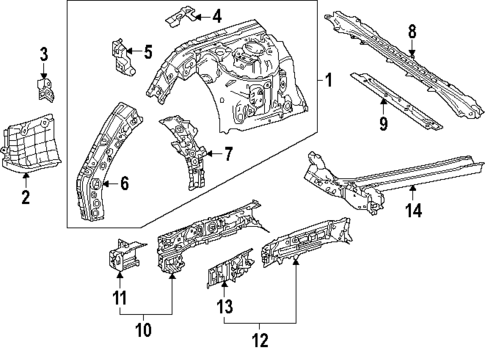 Structural Components & Rails for 2025 Toyota Crown Signia #0