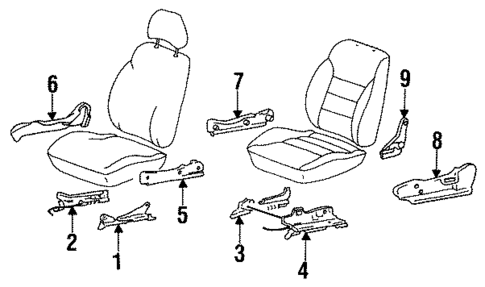 Tracks & Components for 1992 Hyundai Elantra #0