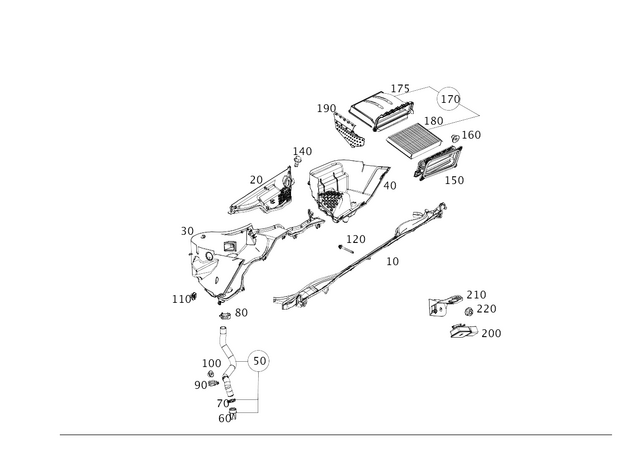 4638306901 - Heating and Ventilation: Hose Line for Mercedes-Benz: G500, G550, G580, G63 4x4 Squared AMG, G63 AMG Image image