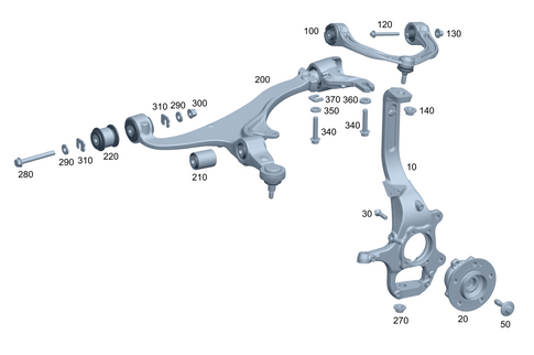 Steering Knuckle and Transverse Control Arm for 2008 Mercedes-Benz G500 #0
