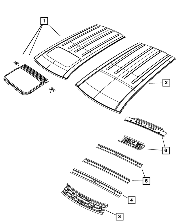 5076971AC - : Roof Rear Header for Mopar Image