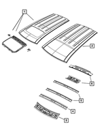 5076970AD - Body Sheet Metal Except Doors: Roof Front Header for Mopar Image