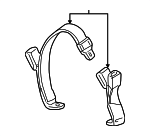 YF1Z7460044AAA - Electrical: Center Seat Belt for Ford: Taurus | Mercury: Sable Image