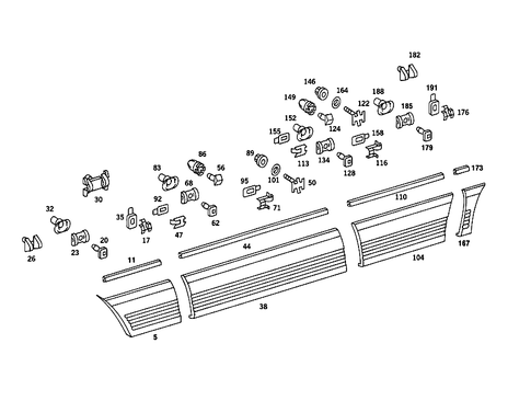 Outside Attachment Parts for 1984 Mercedes-Benz 380SE #0