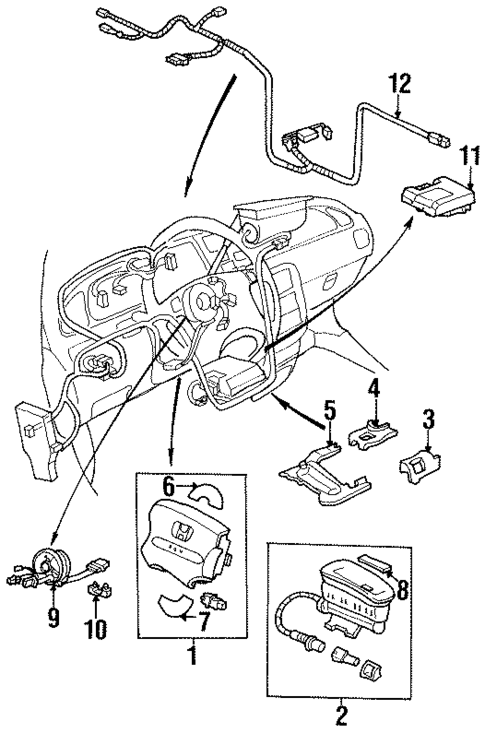 Air Bag Components for 1995 Honda Odyssey #0