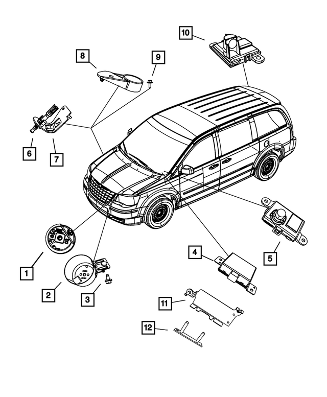 56038724AB - Electrical: Alarm Siren for Mopar Image image