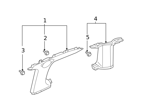Interior Trim - Quarter Panels for 2005 Honda Element #0