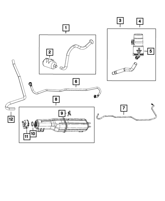 « 55398804AA – Emission Controls : Epurateur D'air Durite pour Mopar Image »