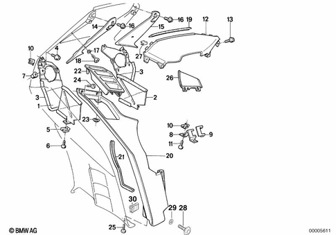 Motorcycle Trim Section, Windshield for 1989 BMW-Motorrad K 100 RS #2